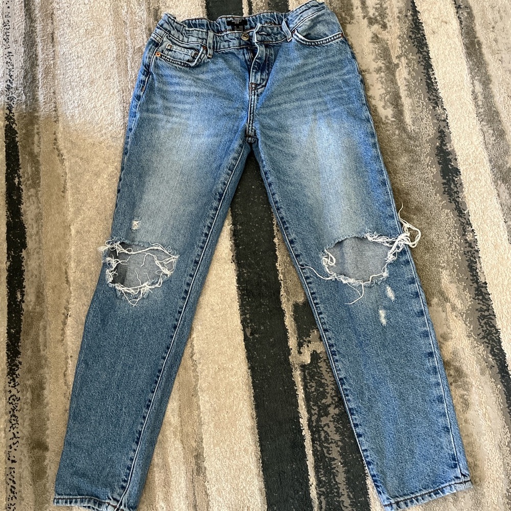 Blue Forever 21 baggy ripped jeans kids